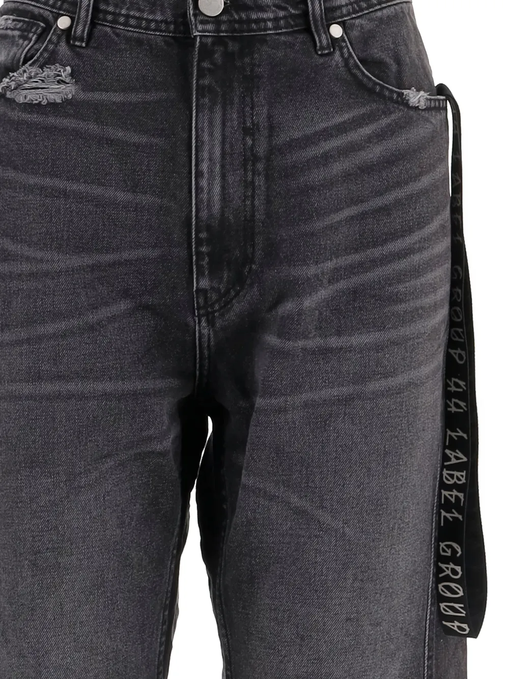 44 LABEL GROUP Gerafelde broek Zwart