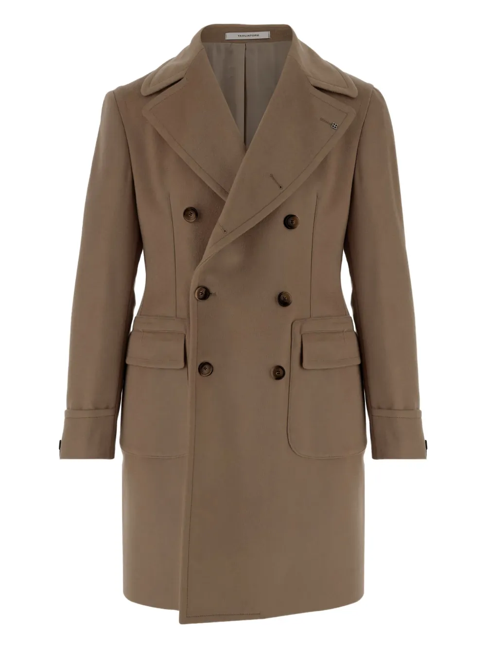 Tagliatore double-breasted wool coat | Brown | Image 1