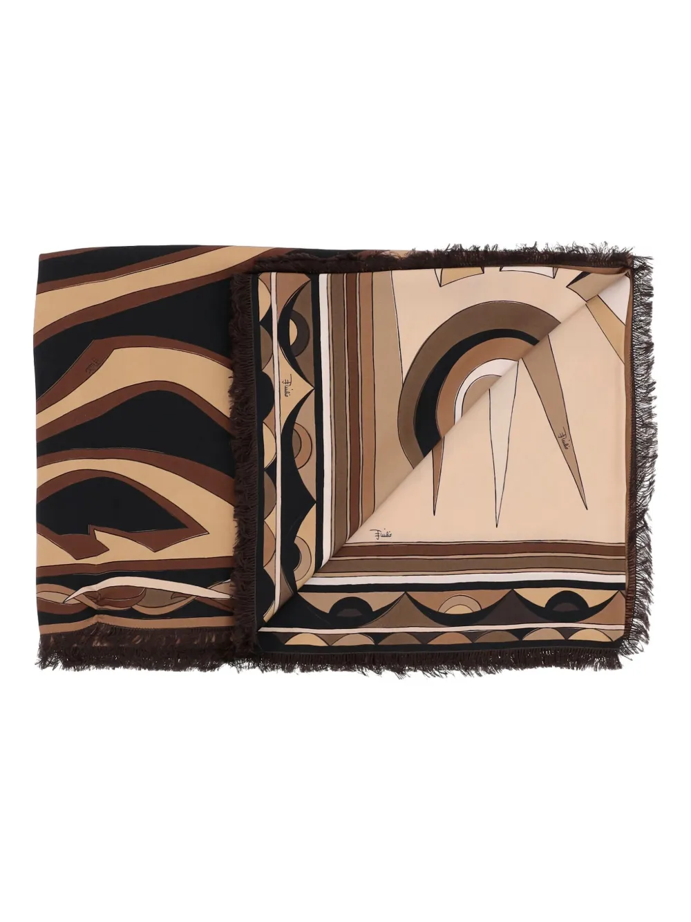 PUCCI Sjaal met geometrische print - Beige