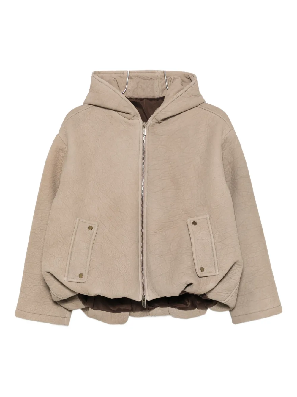 Salvatore Santoro Hooded Zip-fastening Jacket In Neutral