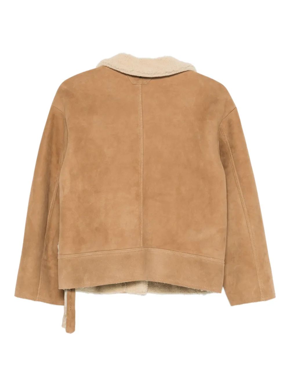 Salvatore Santoro Shearling-trim Jacket In Brown