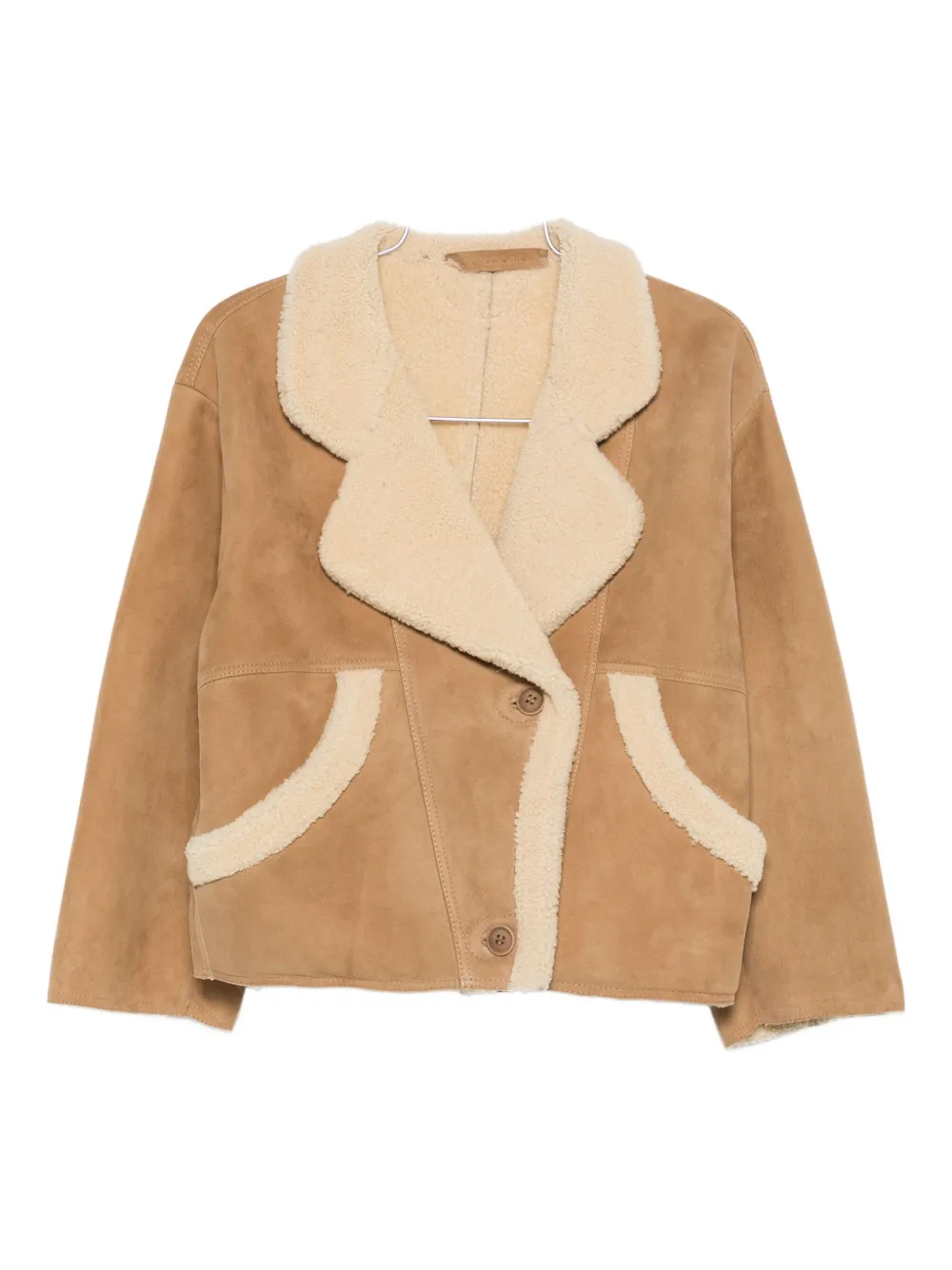 Salvatore Santoro Shearling-trim Jacket In Brown