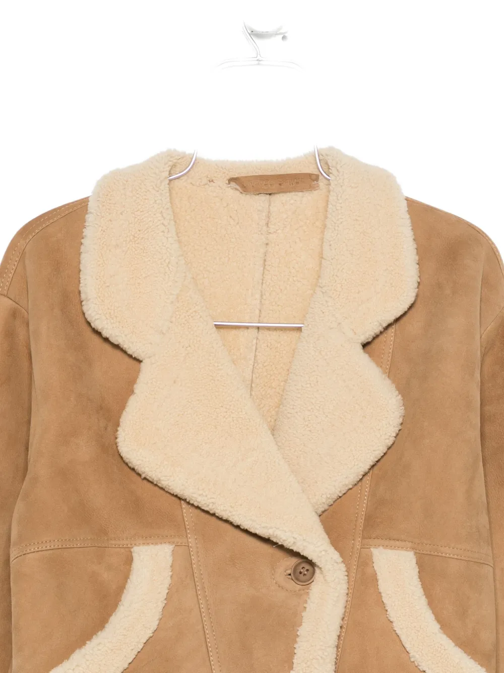 Salvatore Santoro Shearling-trim Jacket In Brown