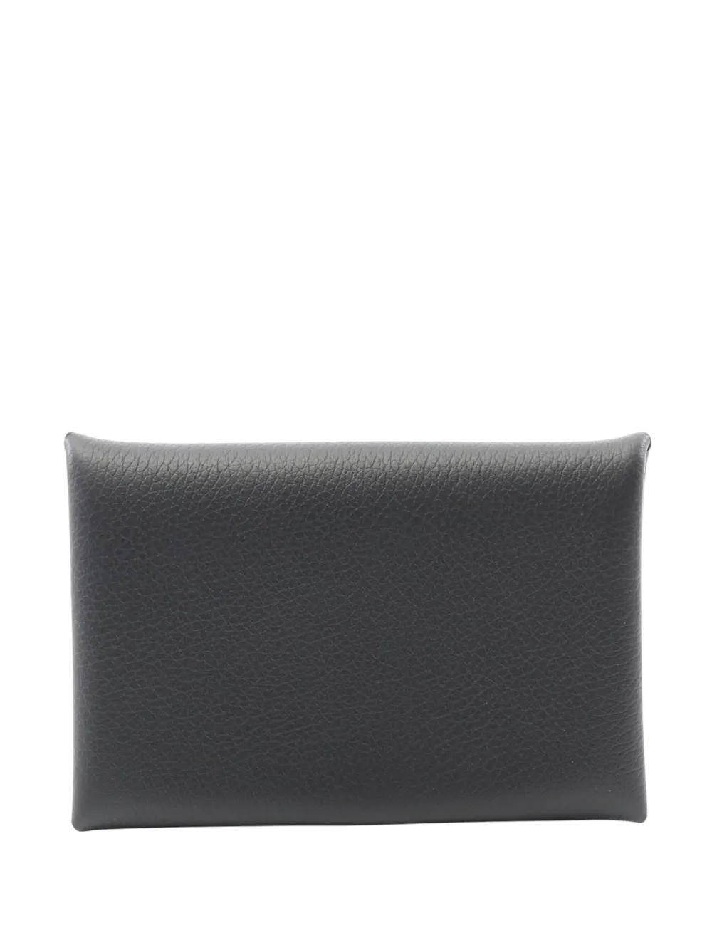 Pre-owned Hermes 2023 Evercolor Calvi Duo Compact Card Holder In Black