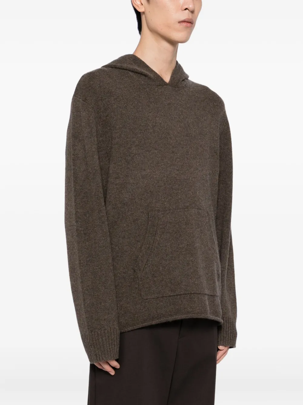 James Perse Cashmere Hooded Pullover In Green