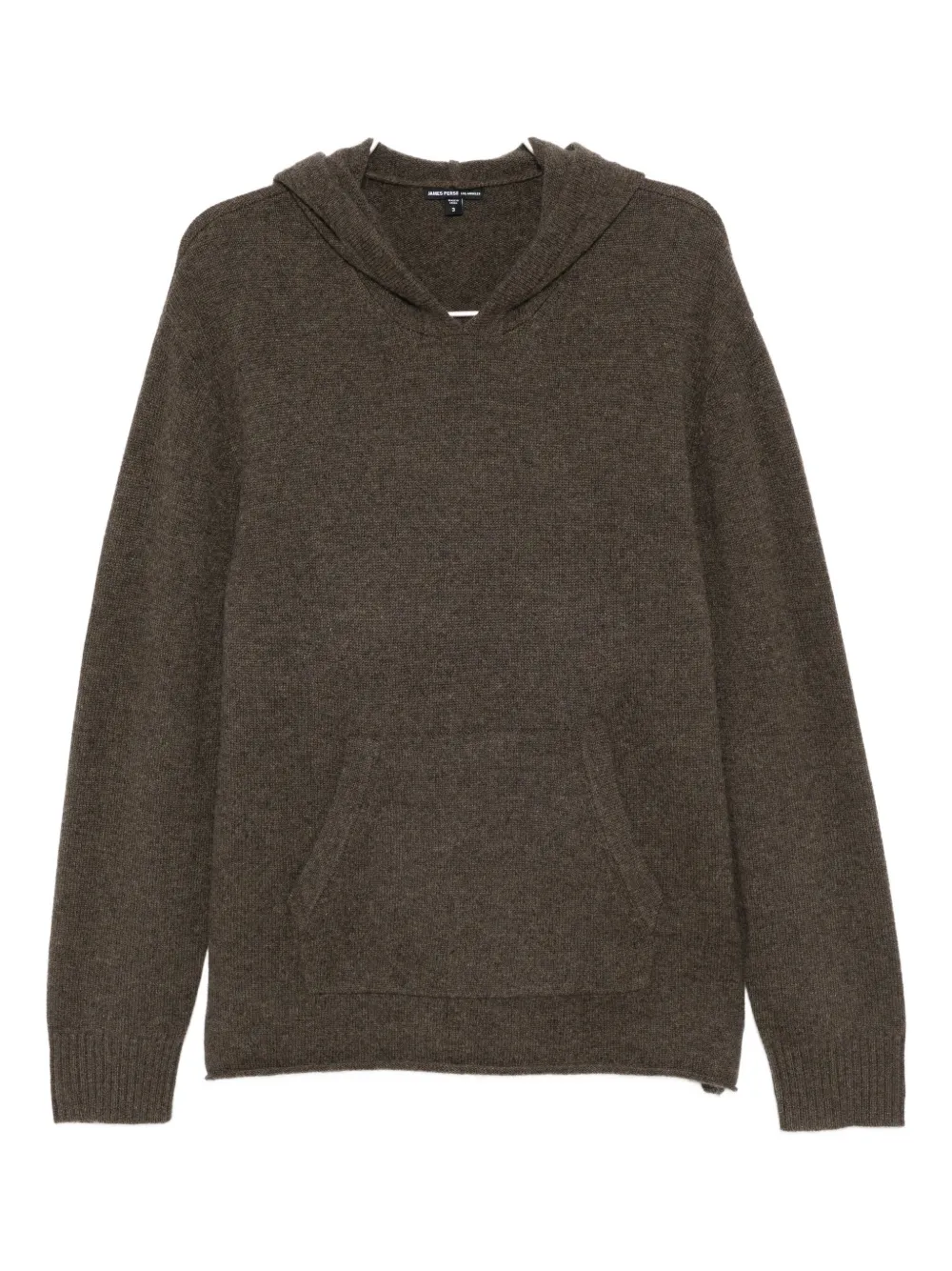 James Perse Cashmere Hooded Pullover In Green