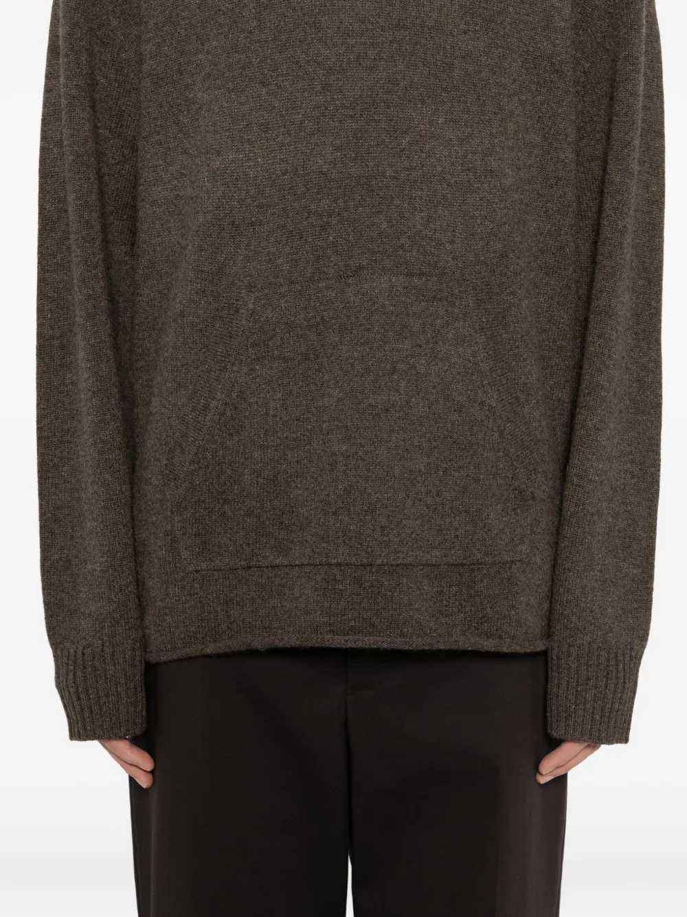 James Perse Cashmere Hooded Pullover In Green
