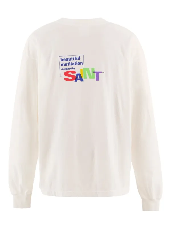 SAINT Mxxxxxx ロングTシャツ SAINT MXXXXXX グラフィック ロングTシャツ | ホワイト | FARFETCH JP
