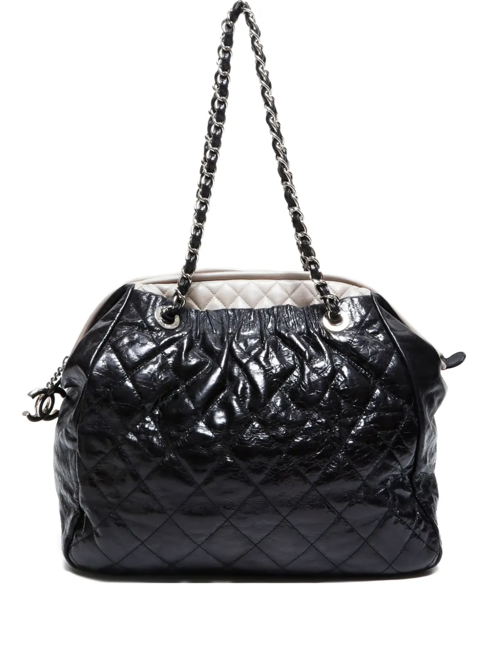 CHANEL Pre-Owned 2009-2010 マトラッセ チェーン ショルダーバッグ - ブラック