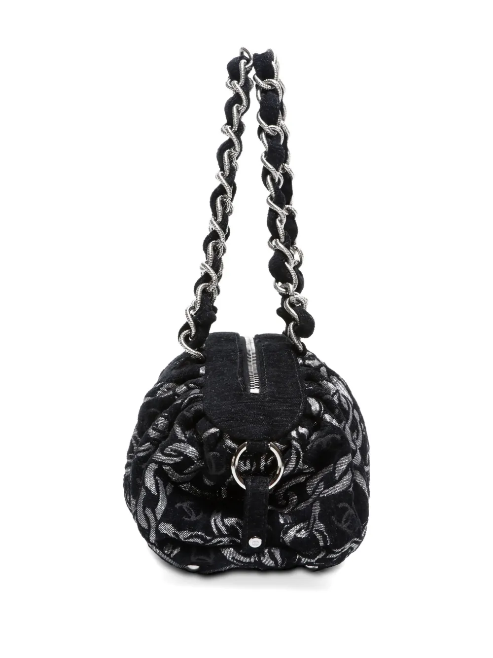 Pre-owned Chanel Chain Motif Shoulderbag In Black