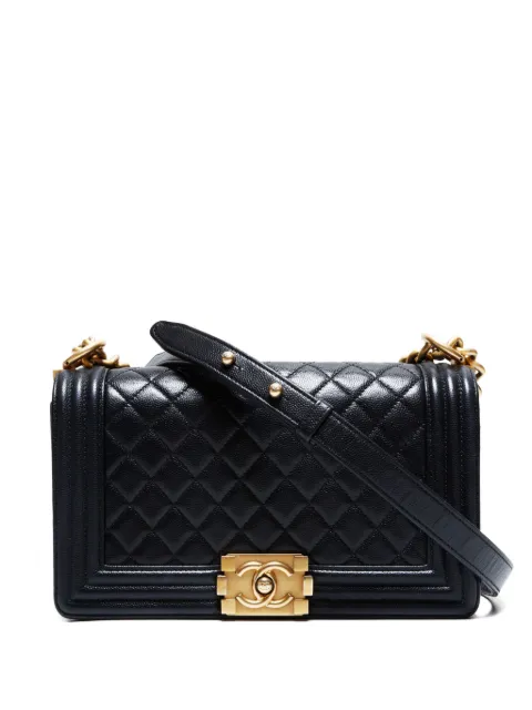 CHANEL Pre-Owned bolsa de hombro capitonada Boy Chain 2018