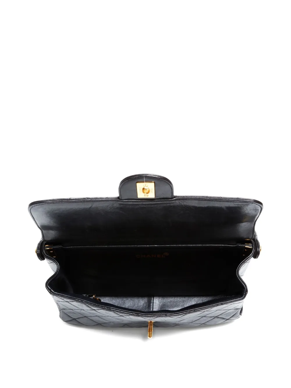 Pre-owned Chanel 1996-1997 Quilted Double Face Shoulder Bag In Black