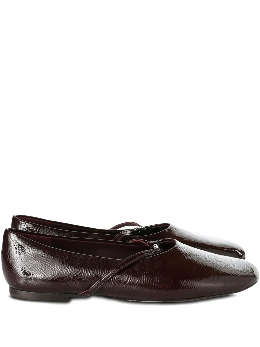 Tory Burch Leather Ballet Flats In Brown