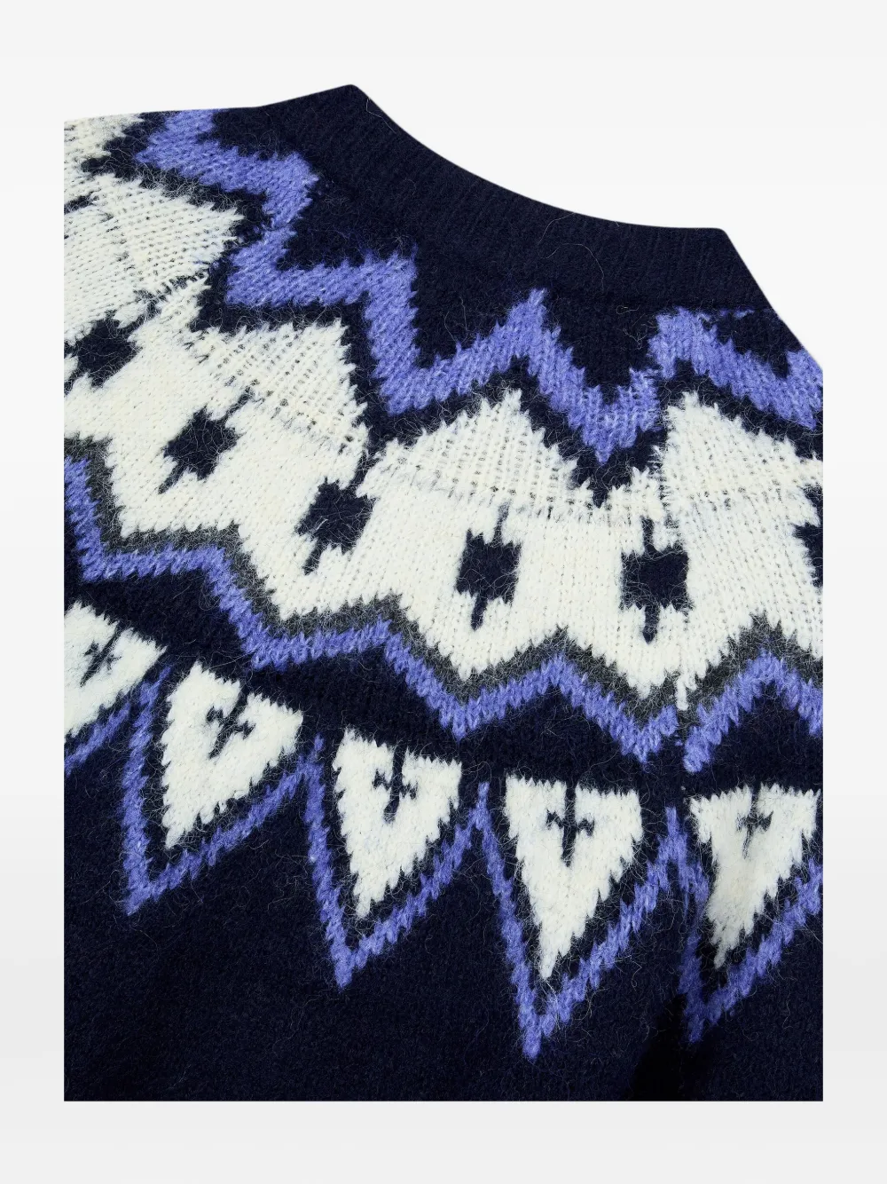 Studio Tomboy Round Neck Cardigan In Multi