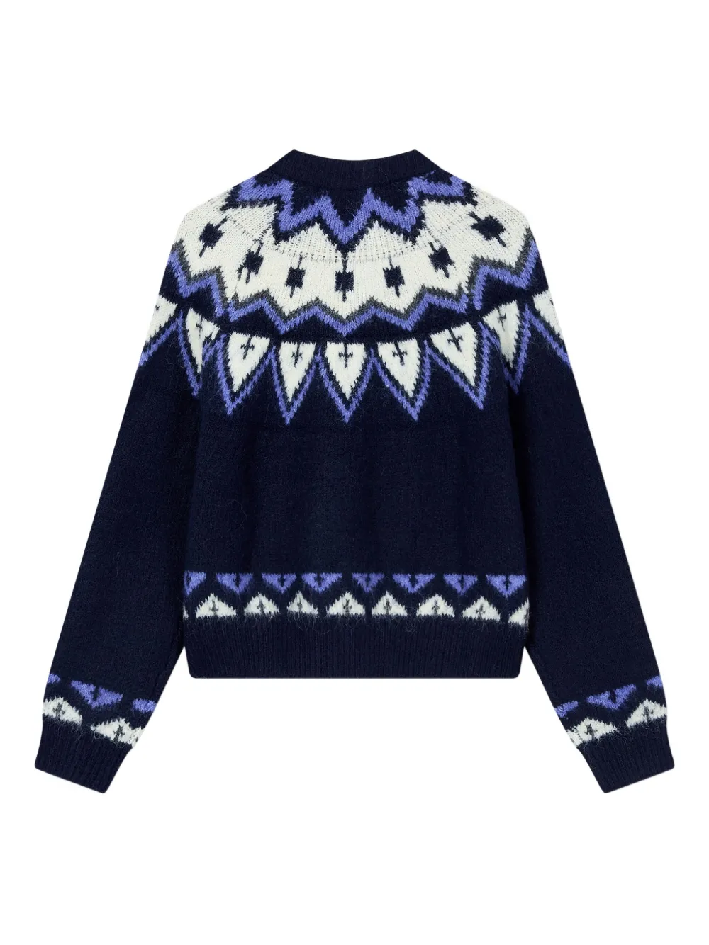 Studio Tomboy Round Neck Cardigan In Multi