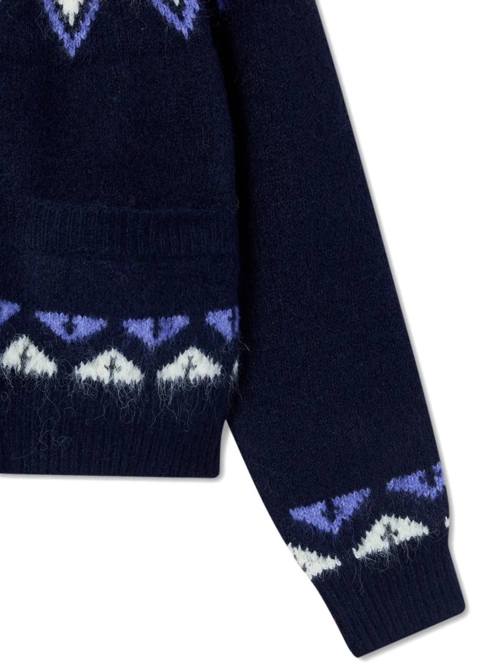 Studio Tomboy Round Neck Cardigan In Multi