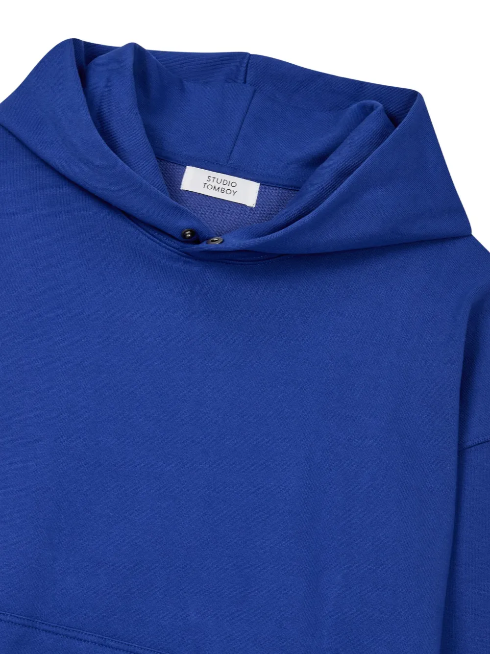 Studio Tomboy Hooded Pouch-pocket Hoodie In Blue