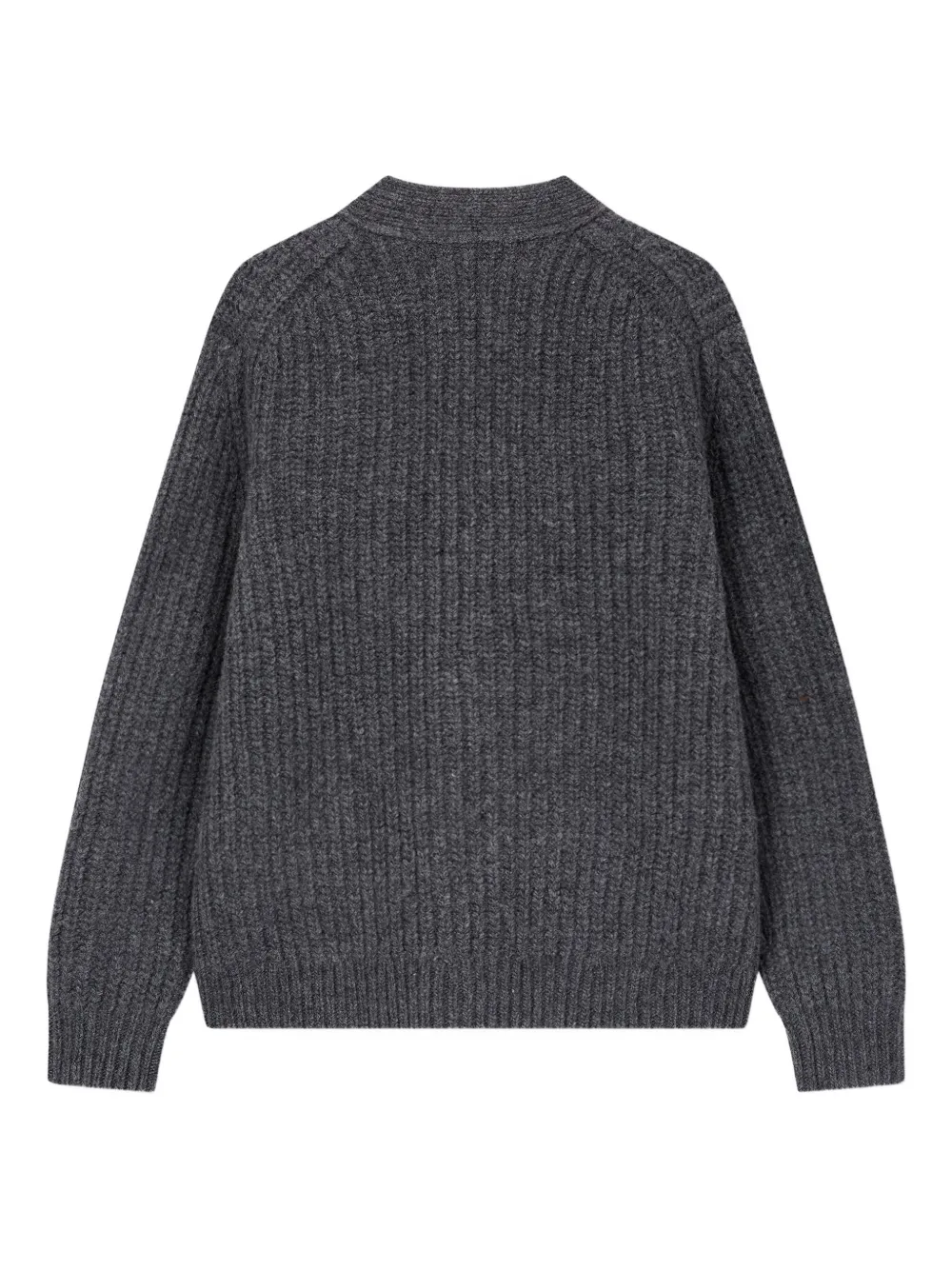 Studio Tomboy Patch Pocket Cardigan In Gray