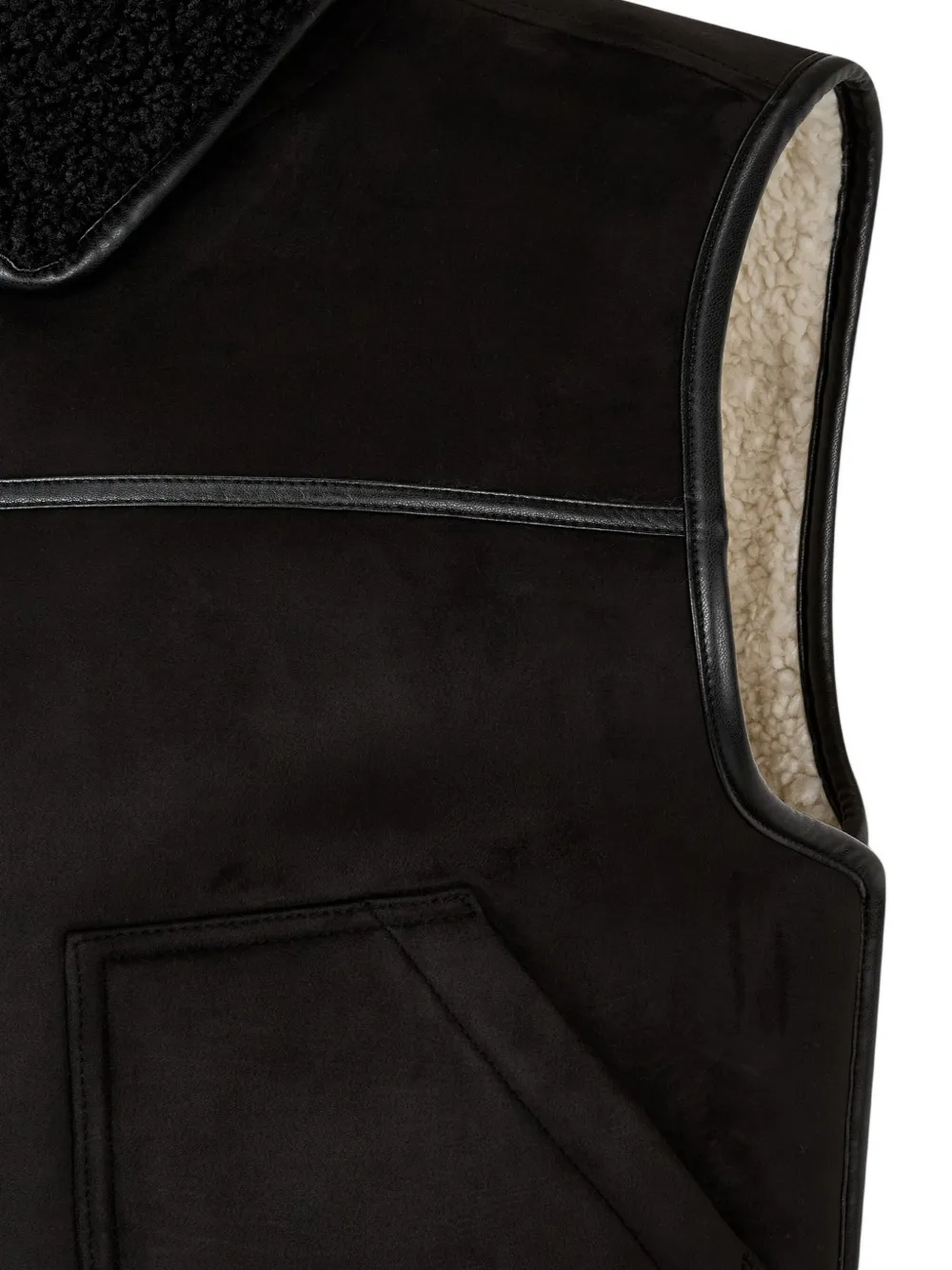Studio Tomboy Reversible Sleeveless Gilet In Black