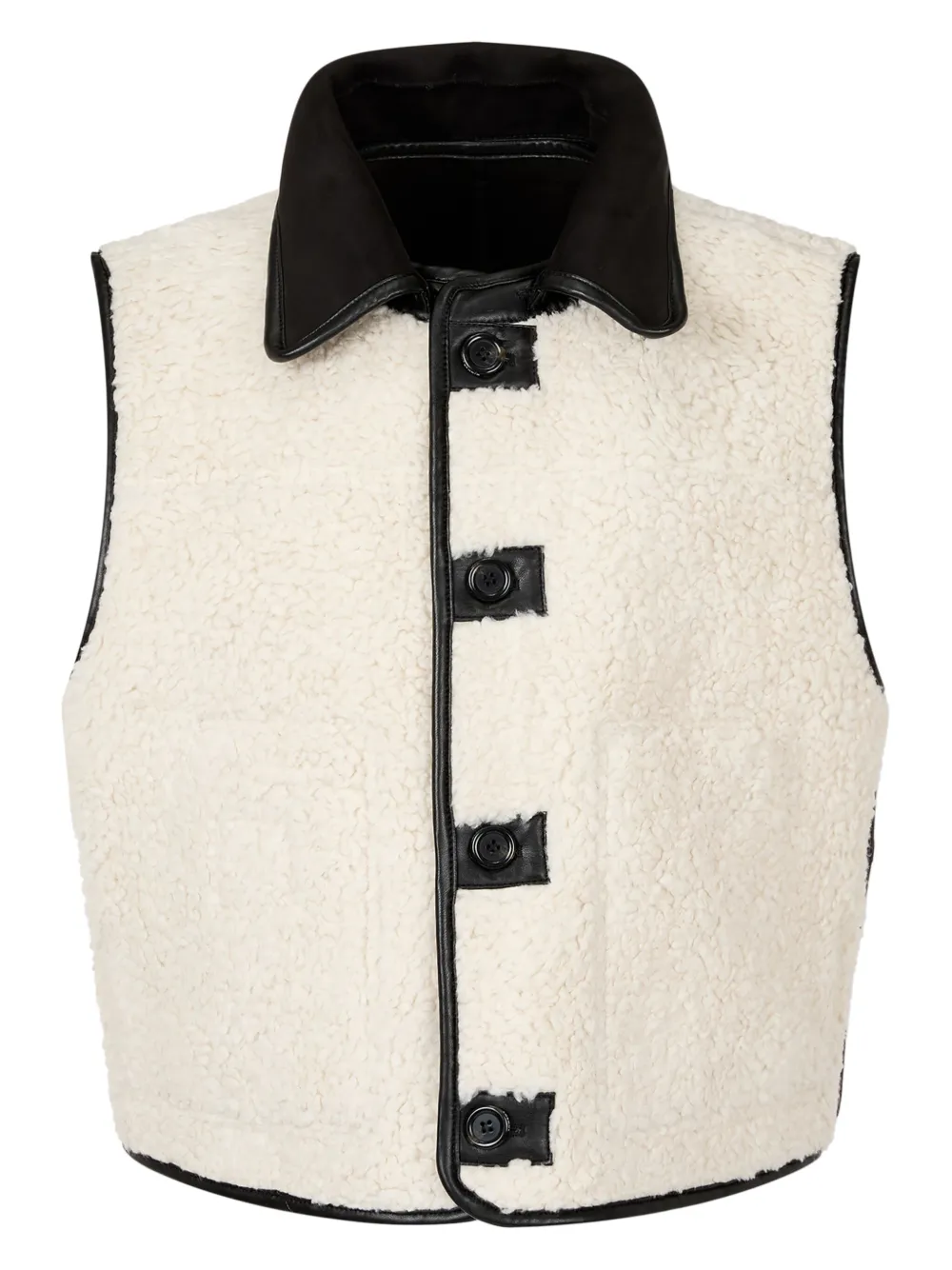 Studio Tomboy Reversible Sleeveless Gilet In Black