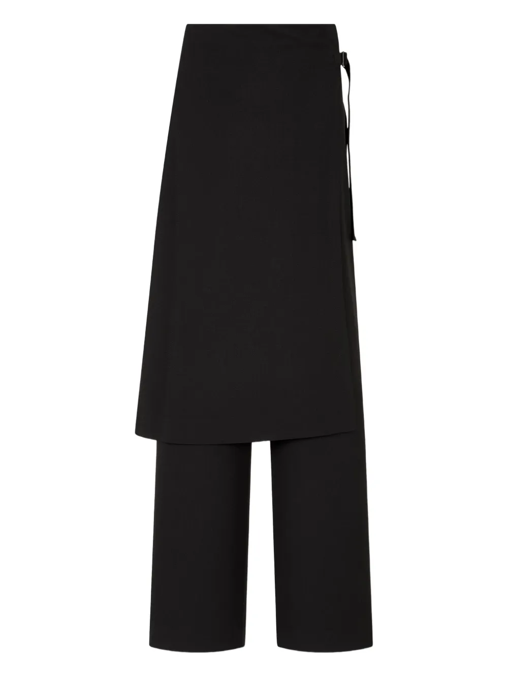 Studio Tomboy Wrap Skirt Trousers In Black