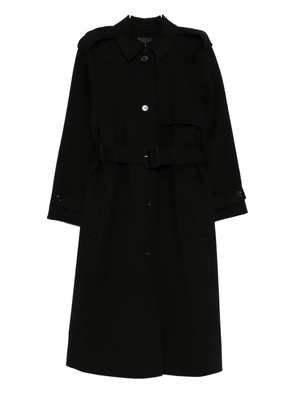 Theory Single-breasted Trench Coat In Black
