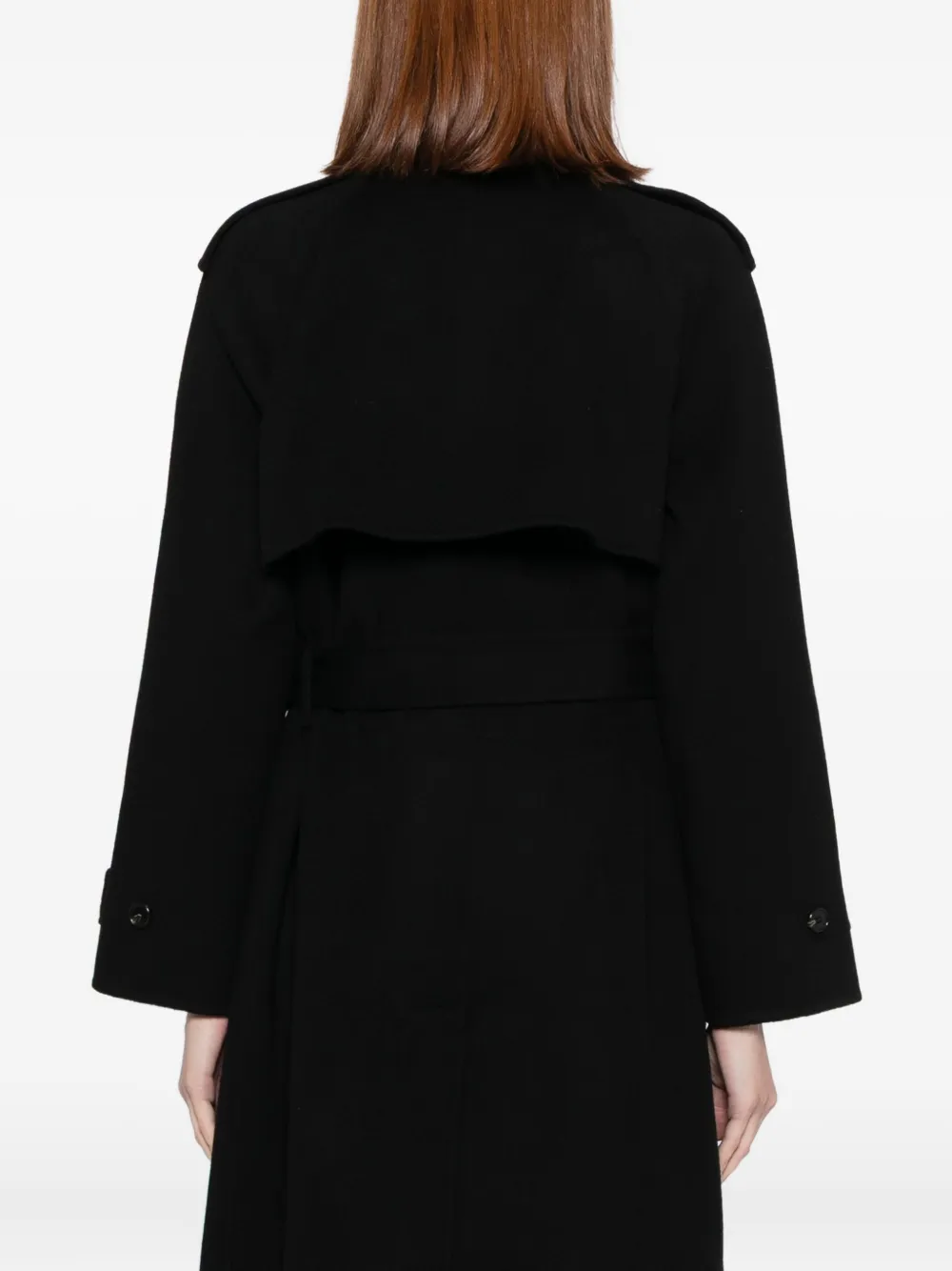 Theory Single-breasted Trench Coat In Black