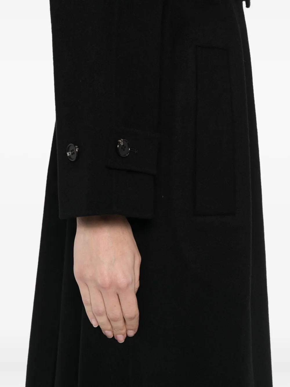 Theory Single-breasted Trench Coat In Black