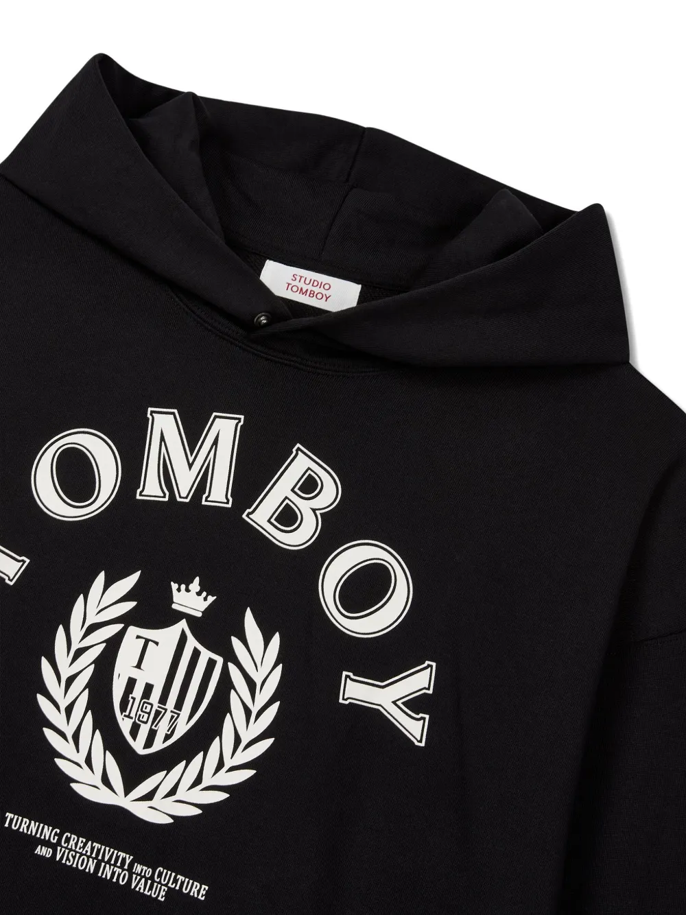 Studio Tomboy University Cotton Sweatshirt In Black