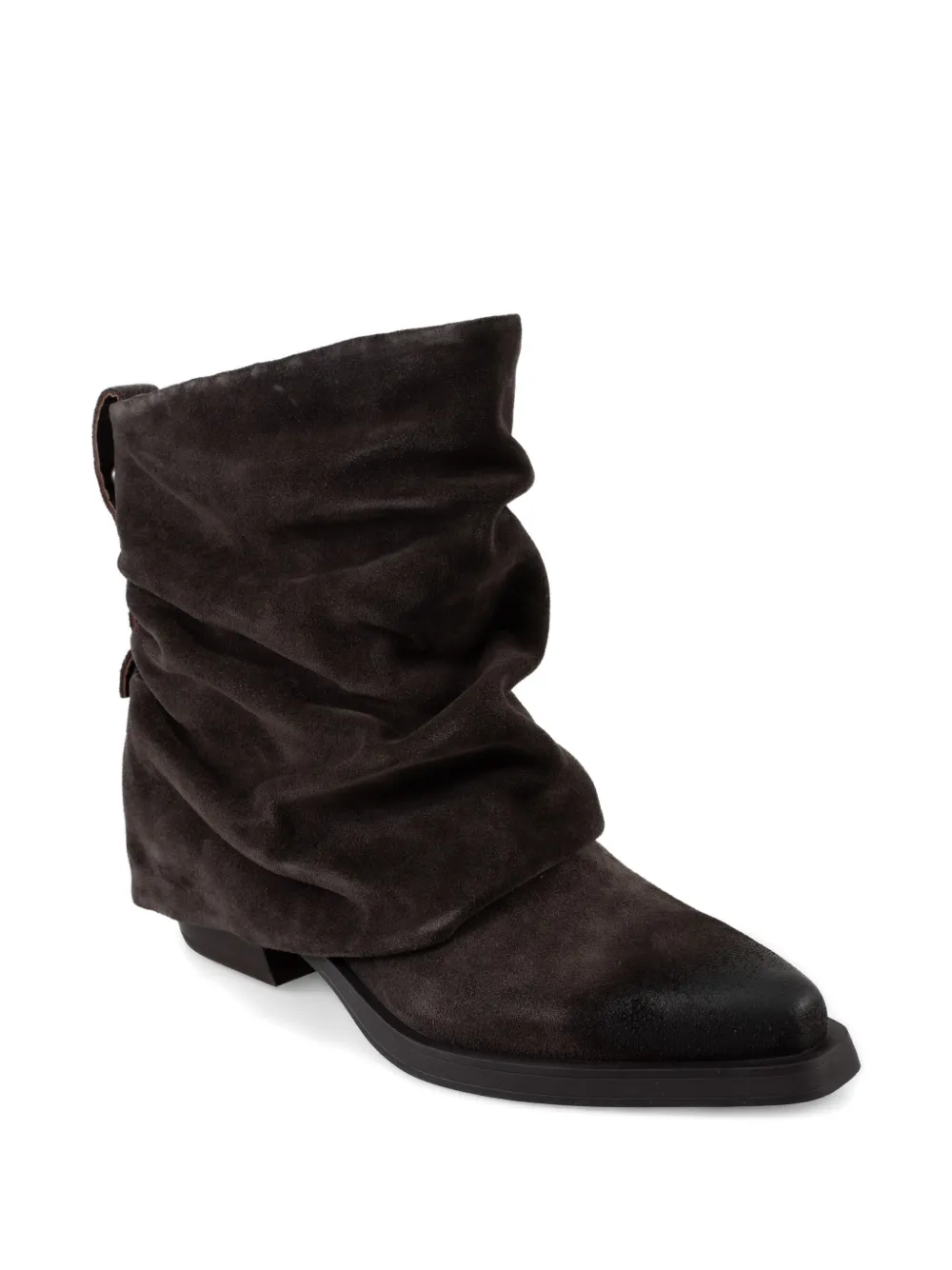 Ash Loren Studded Slouch Boots In Brown