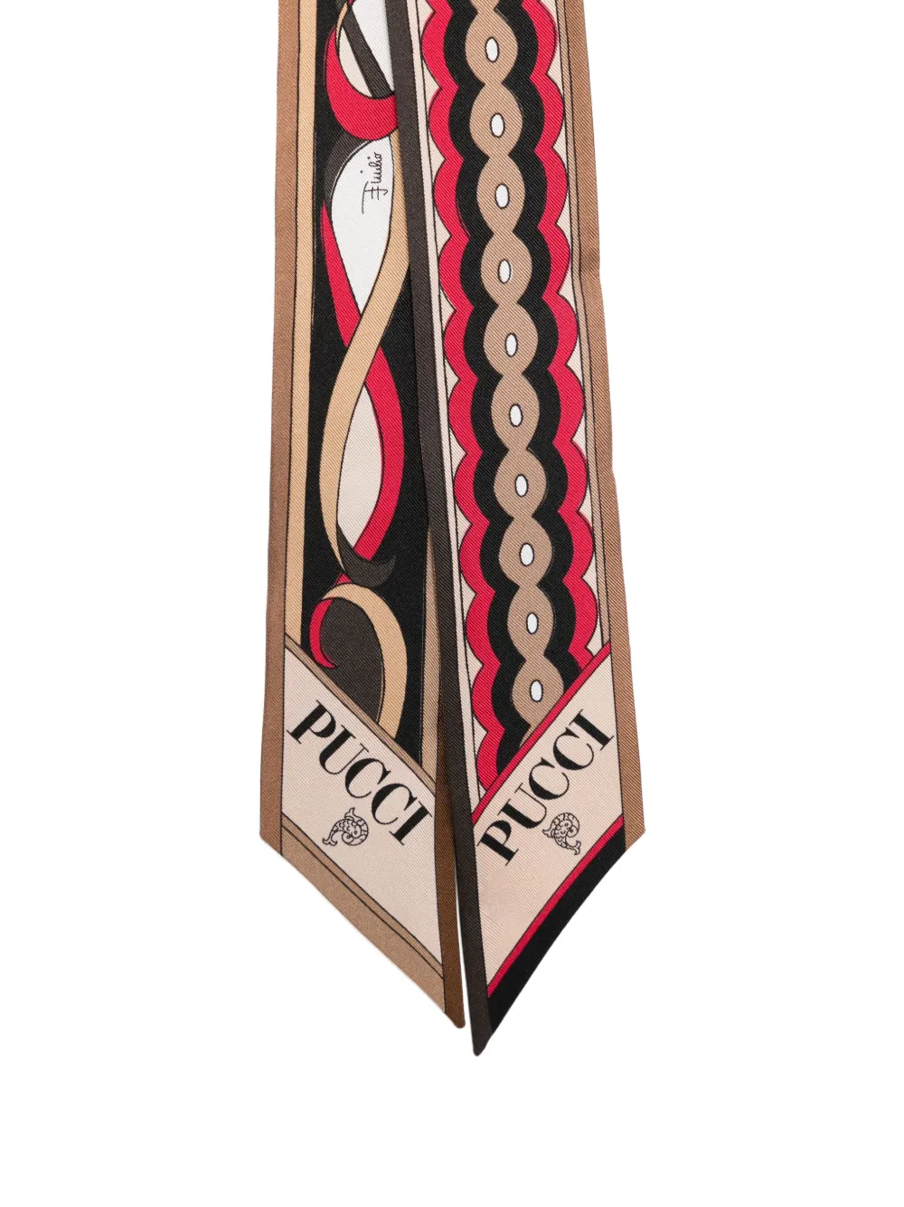 PUCCI Sjaal met abstract patroon Beige