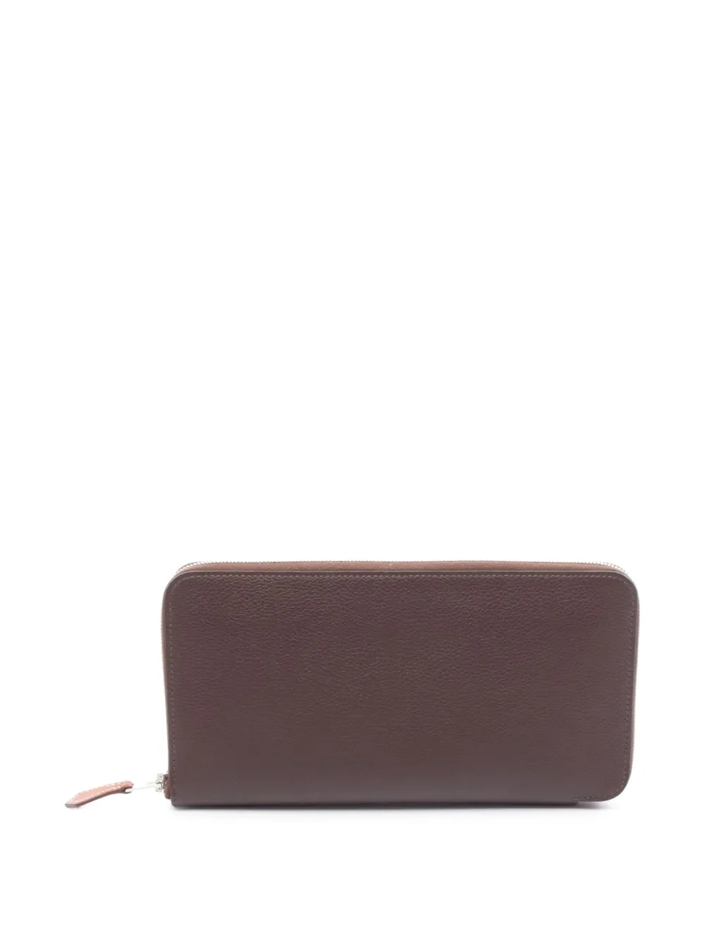 Pre-owned Hermes 2024 Evercolor Azap Zip-around Wallet Long Wallets In Brown