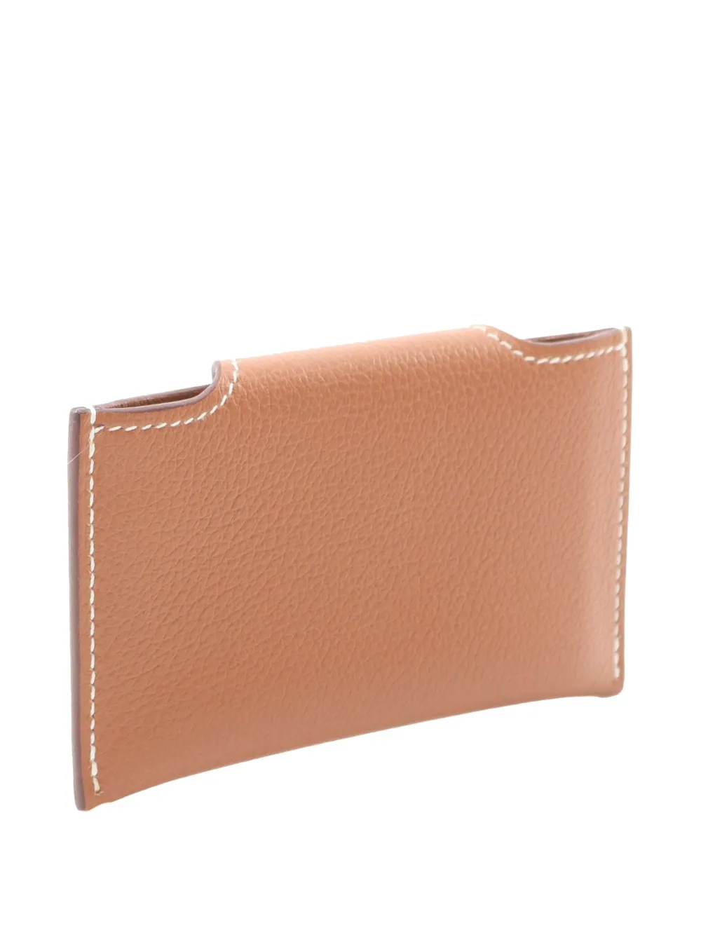 Pre-owned Hermes 2024 Leather Iliade Card Holder In Brown