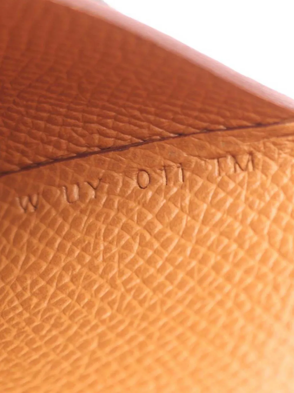 Pre-owned Hermes 2024 Epsom Calvi Card Holder Coin Pouch In Brown