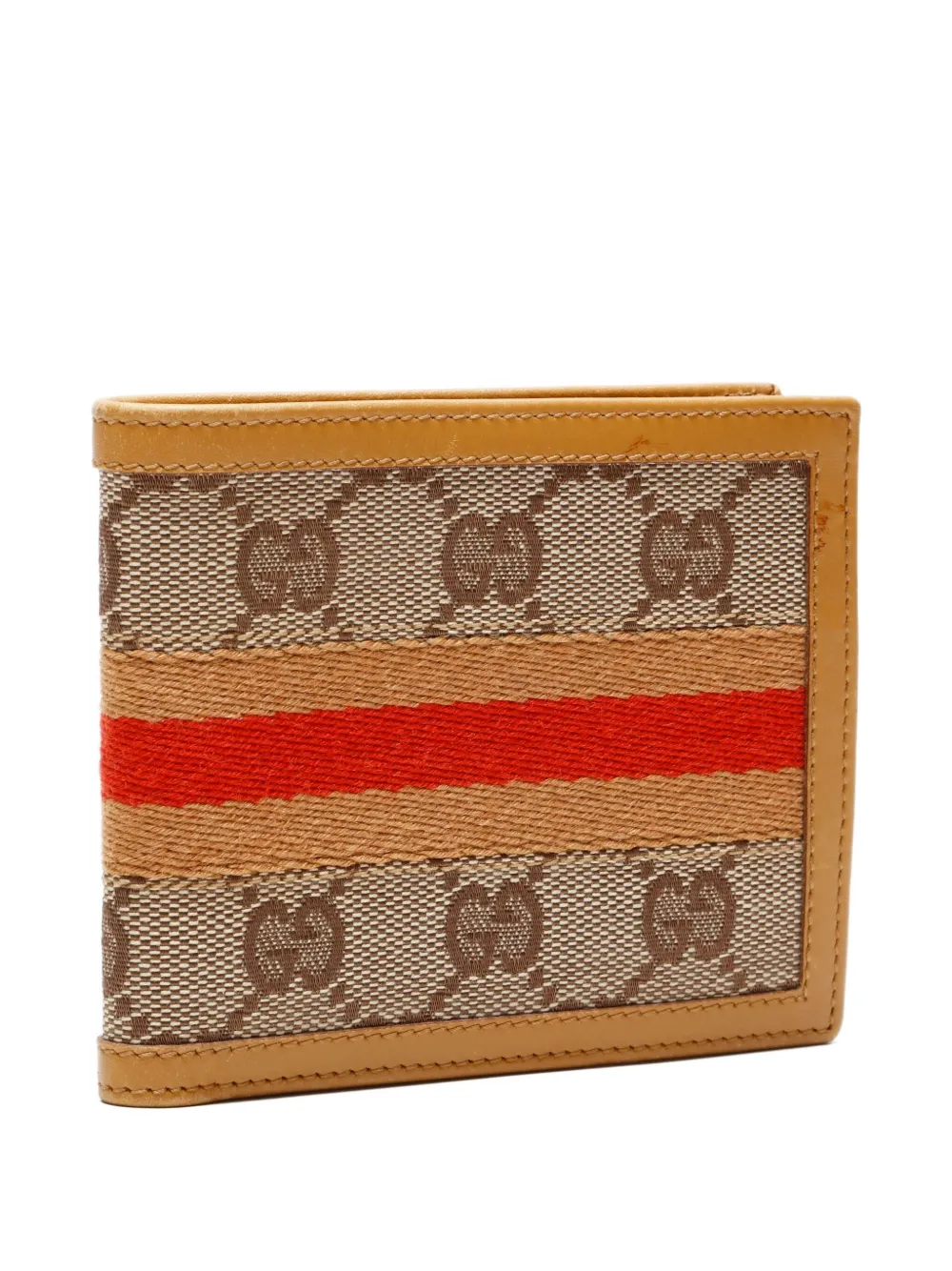 Pre-owned Gucci 2000s Gg-canvas Wallet In Neutral