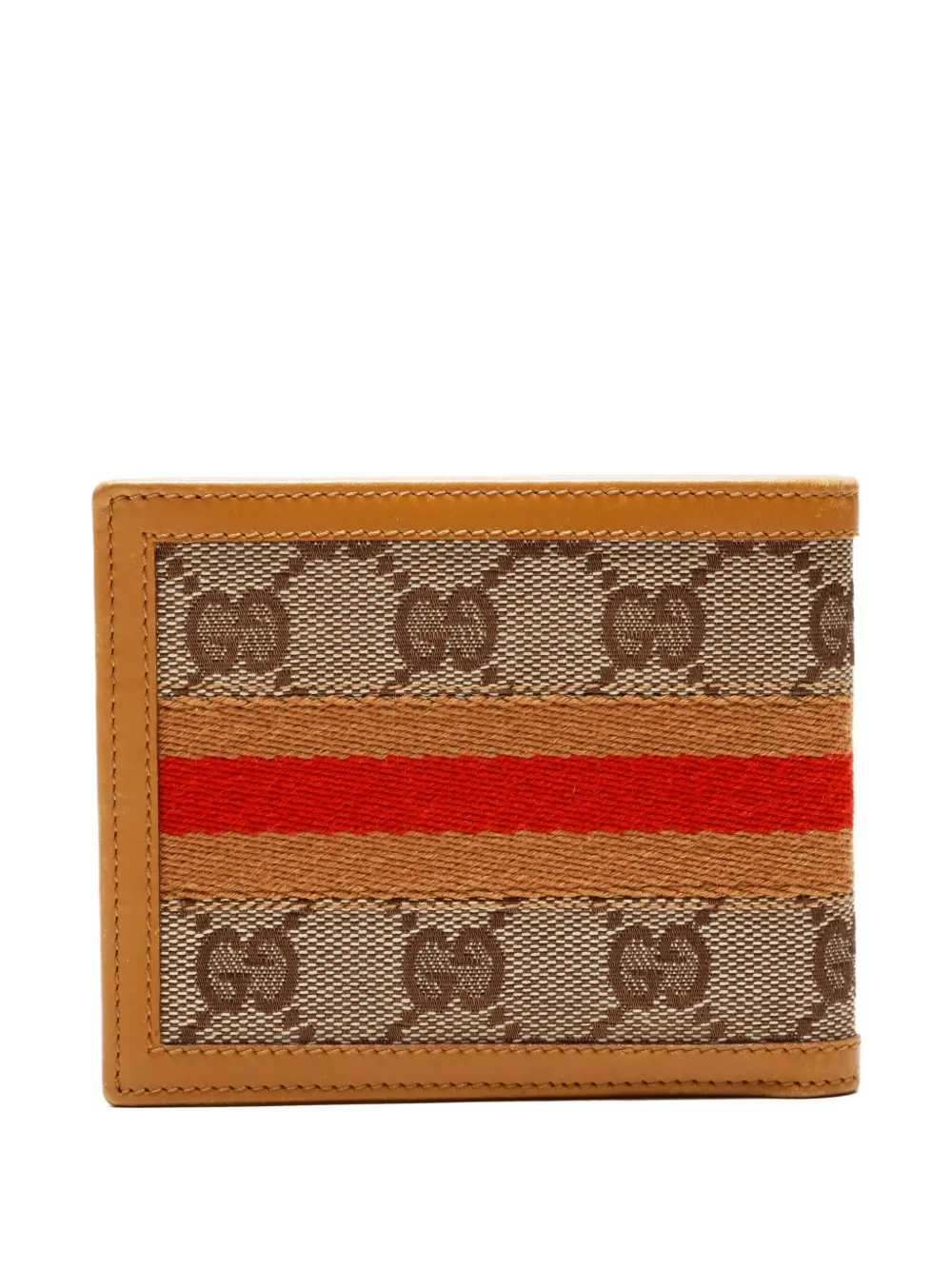 Pre-owned Gucci 2000s Gg-canvas Wallet In Neutral