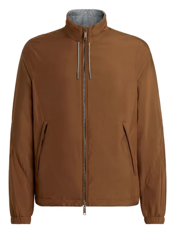 Zegna レザージャケット | ブラウン | FARFETCH JP