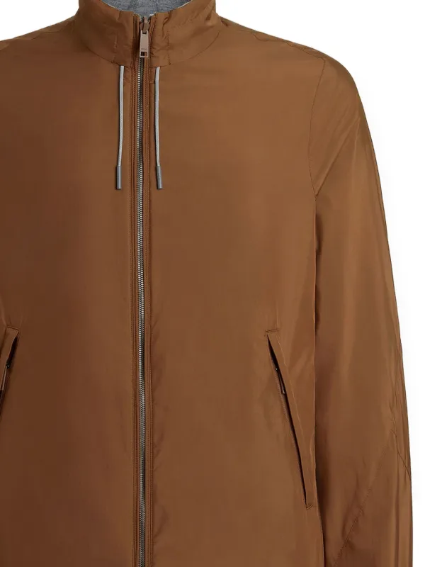 Zegna レザージャケット | ブラウン | FARFETCH JP