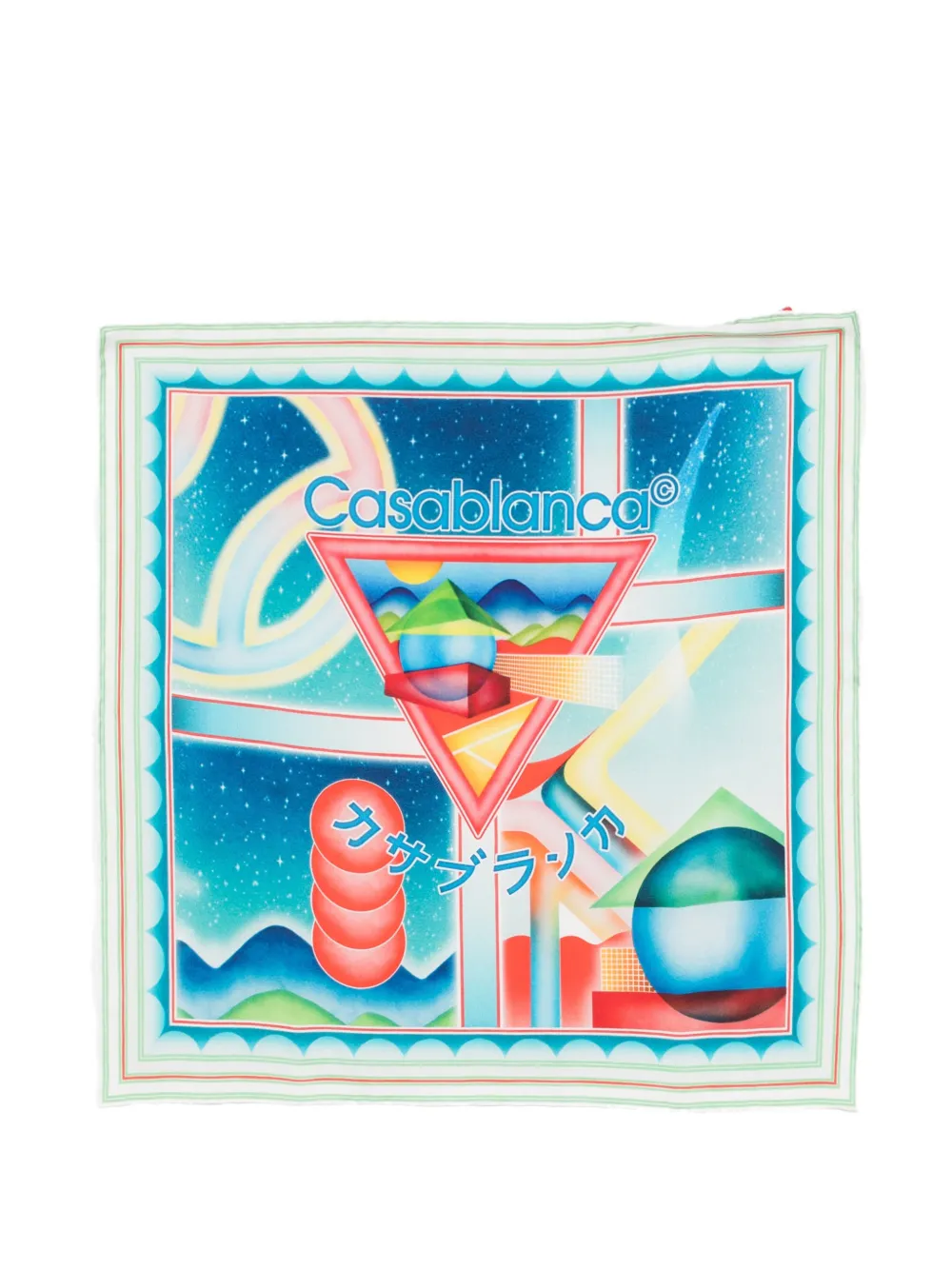 Casablanca printed scarf - Blu