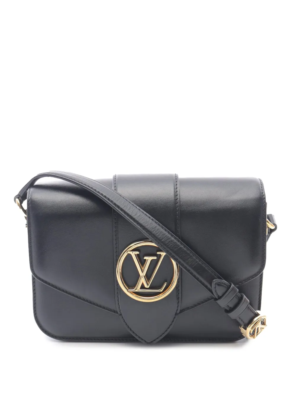 Louis Vuitton Pre-Owned 2020 カーフスキン LV ポンヌフ ソフト MM ショルダーバッグ - ブラック Louis Vuitton Pre-Owned 2020 カーフスキン LV ポンヌフ ソフト MM ショルダーバッグ - ブラック
