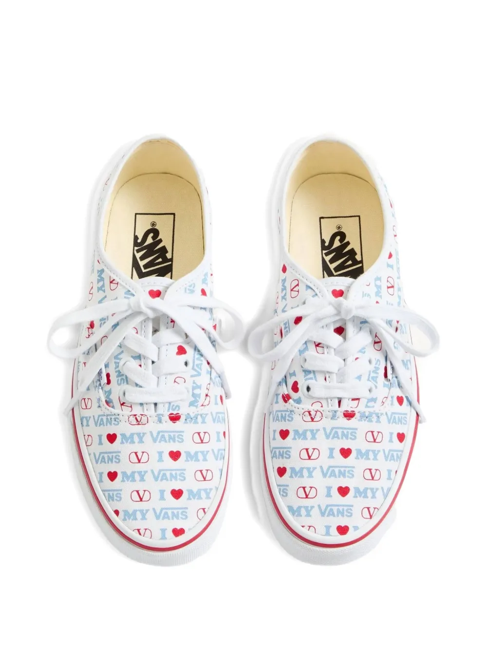 Vans x Valentino sneakers met logoprint Wit