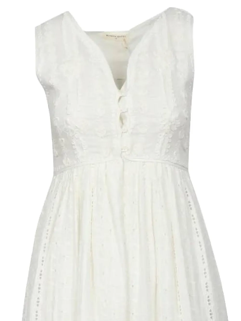 MAISON HOTEL Amandine laced midi dress - Beige