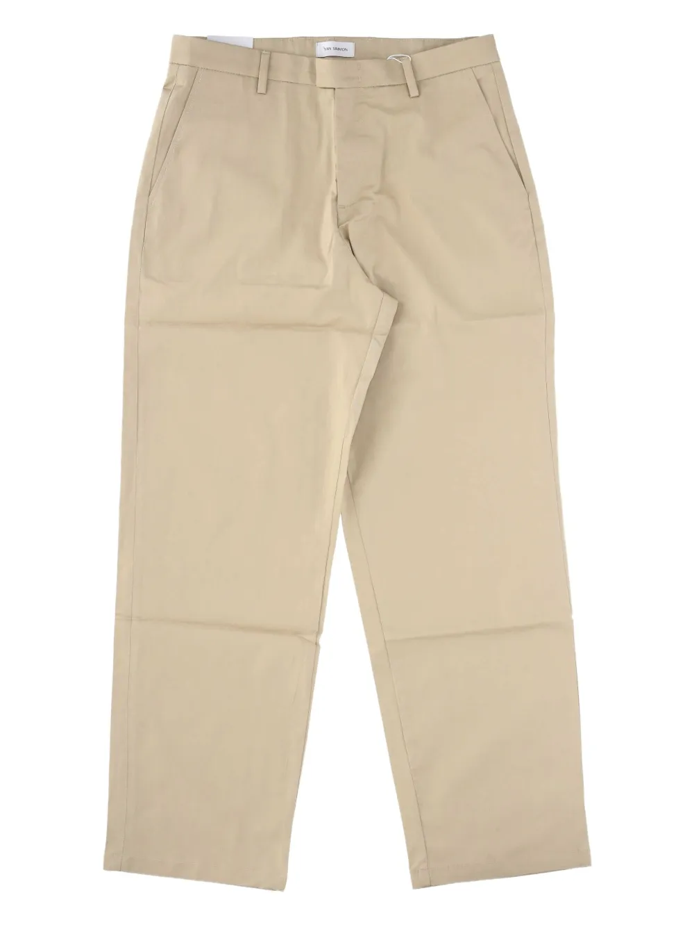 Yan Simmon concealed-fastening trousers | Neutrals | Image 1