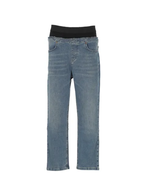 PROTOTYPES layered-waistband whiskered jeans