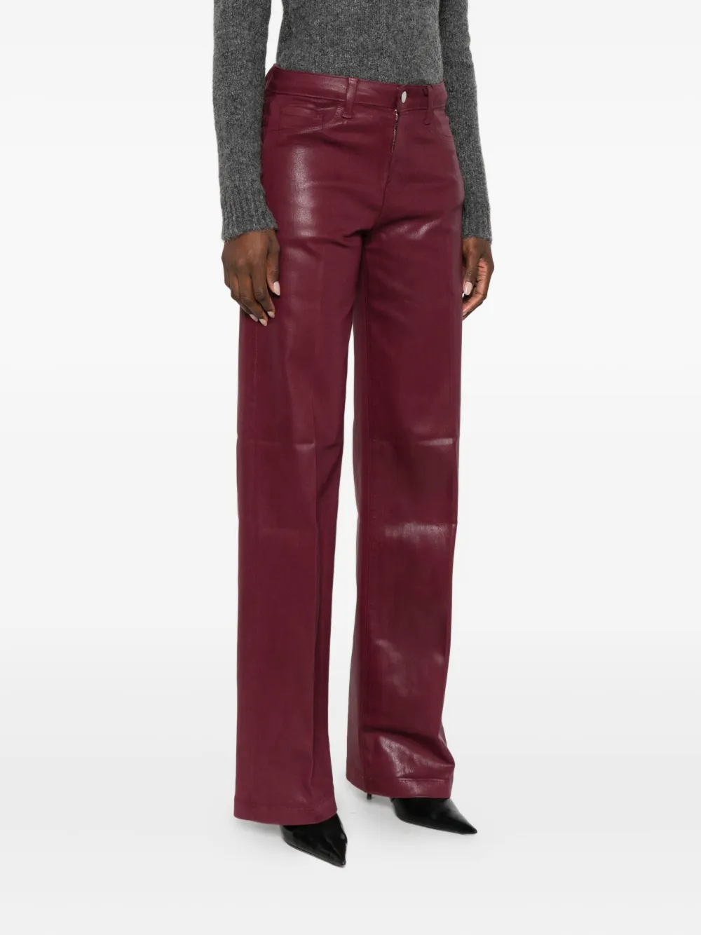 L'agence Cotton-blend Pants In Red