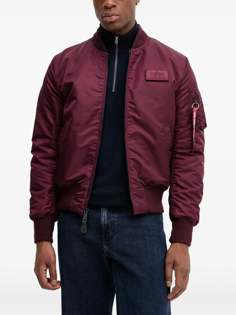 Alpha Industries veste bomber MA-1 D-Tec à capuche | rouge | Image 1