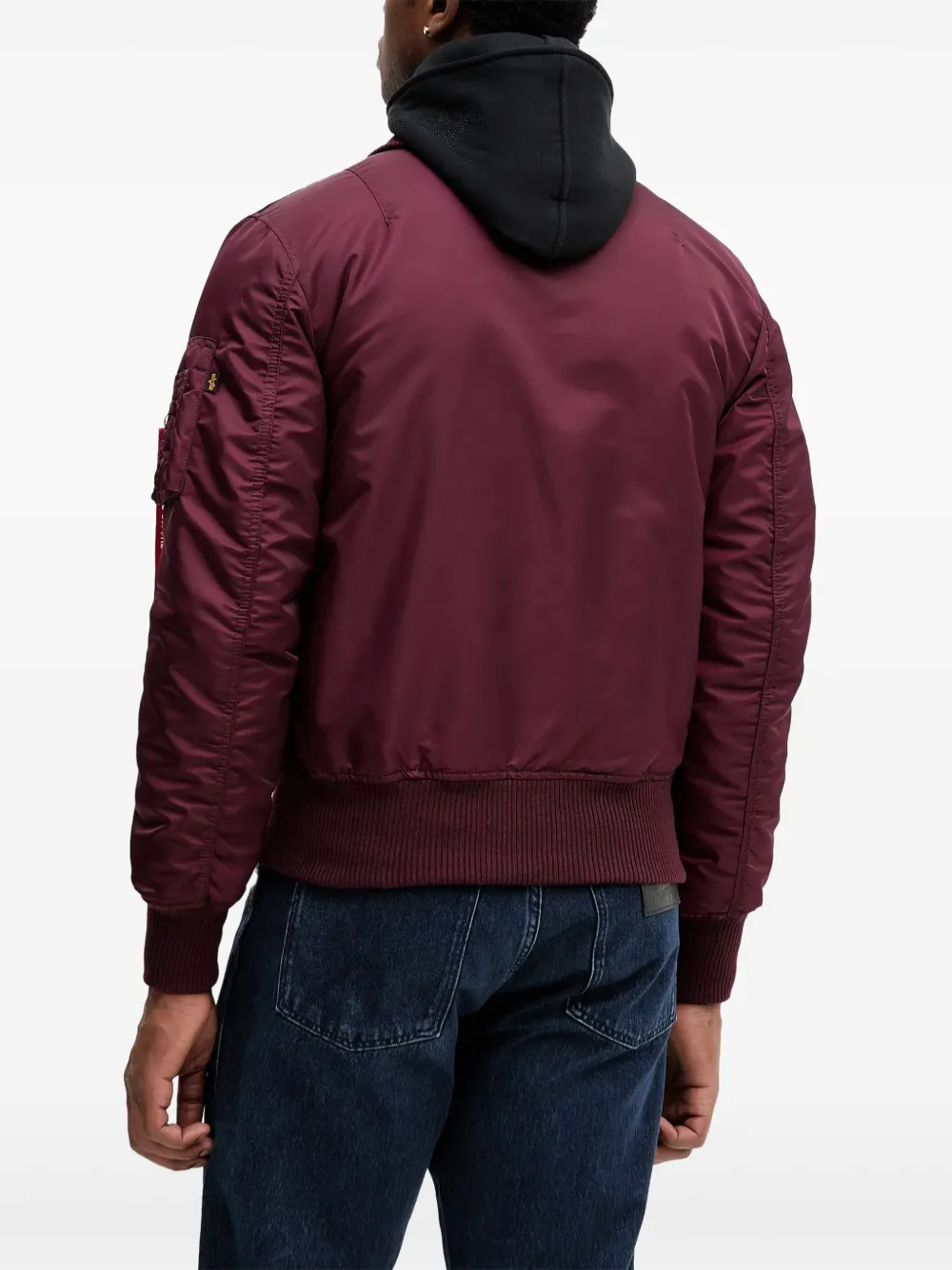 Alpha Industries MA-1 D-Tec bomberjack met capuchon Rood