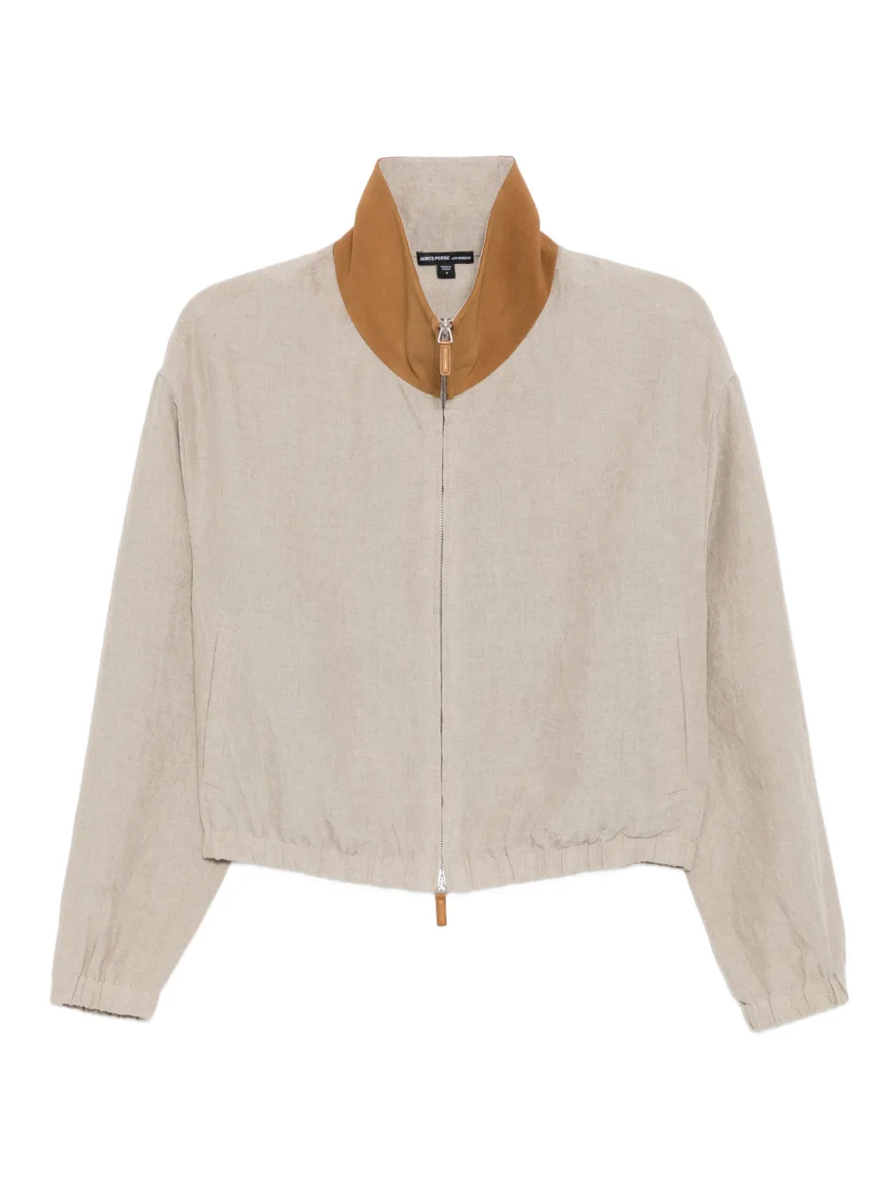 James Perse Linen Track Jacket In Neutral