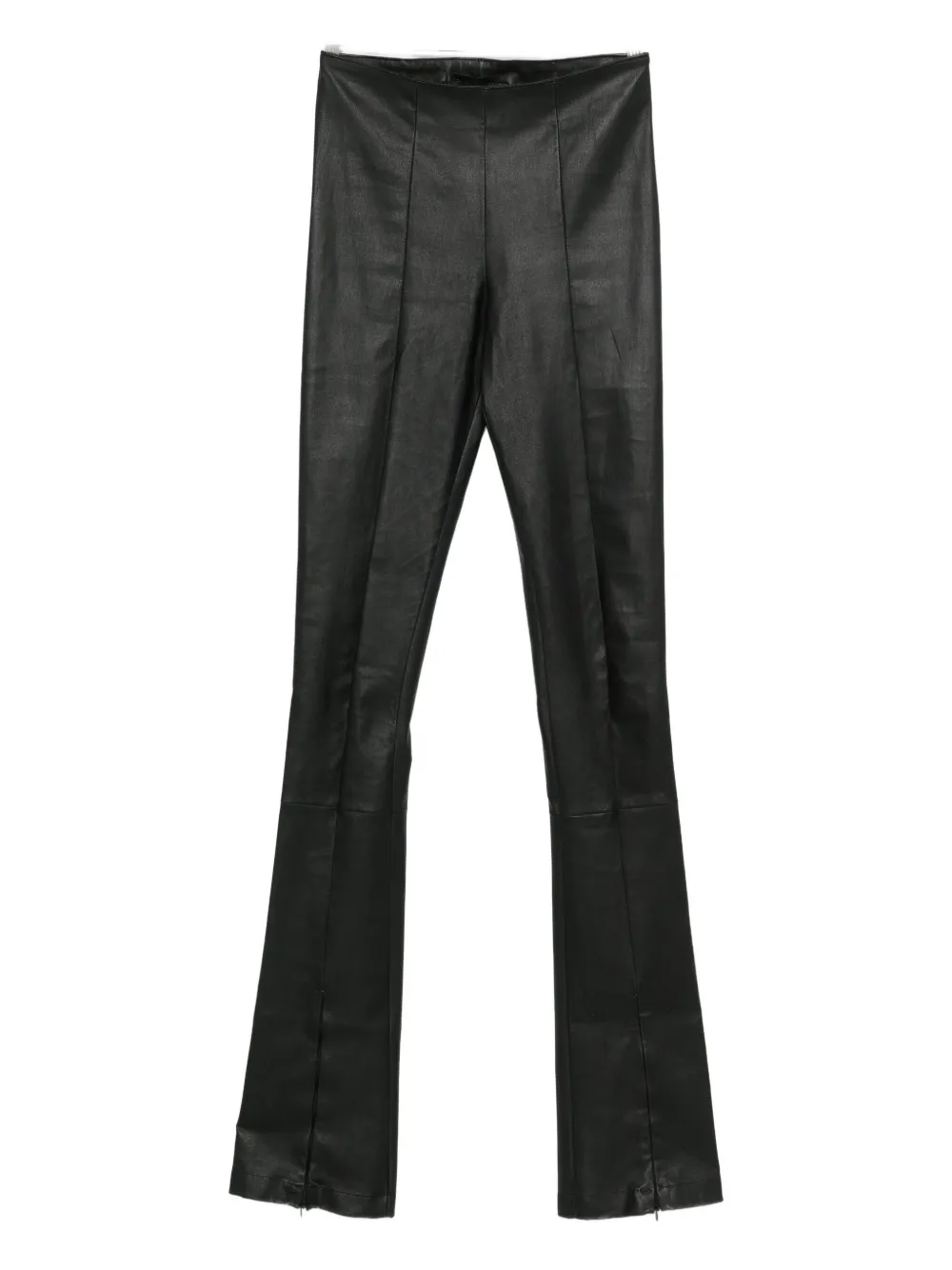 Salvatore Santoro Leather Trousers In Black