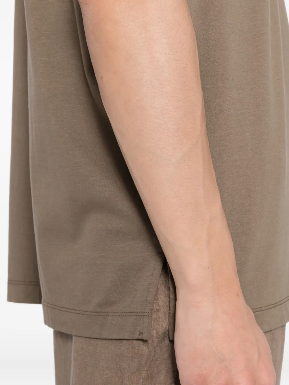 James Perse Heavy Luxe Crew Tee In Brown